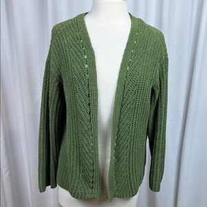 Art Class Olive Green Sweater Cardigan, XL